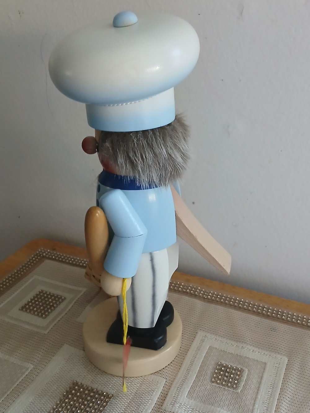 Original Steinbach Volkskunst Germany BREAD BAKER with BREADBASKET 11.5" Vng - Picture 6 of 12